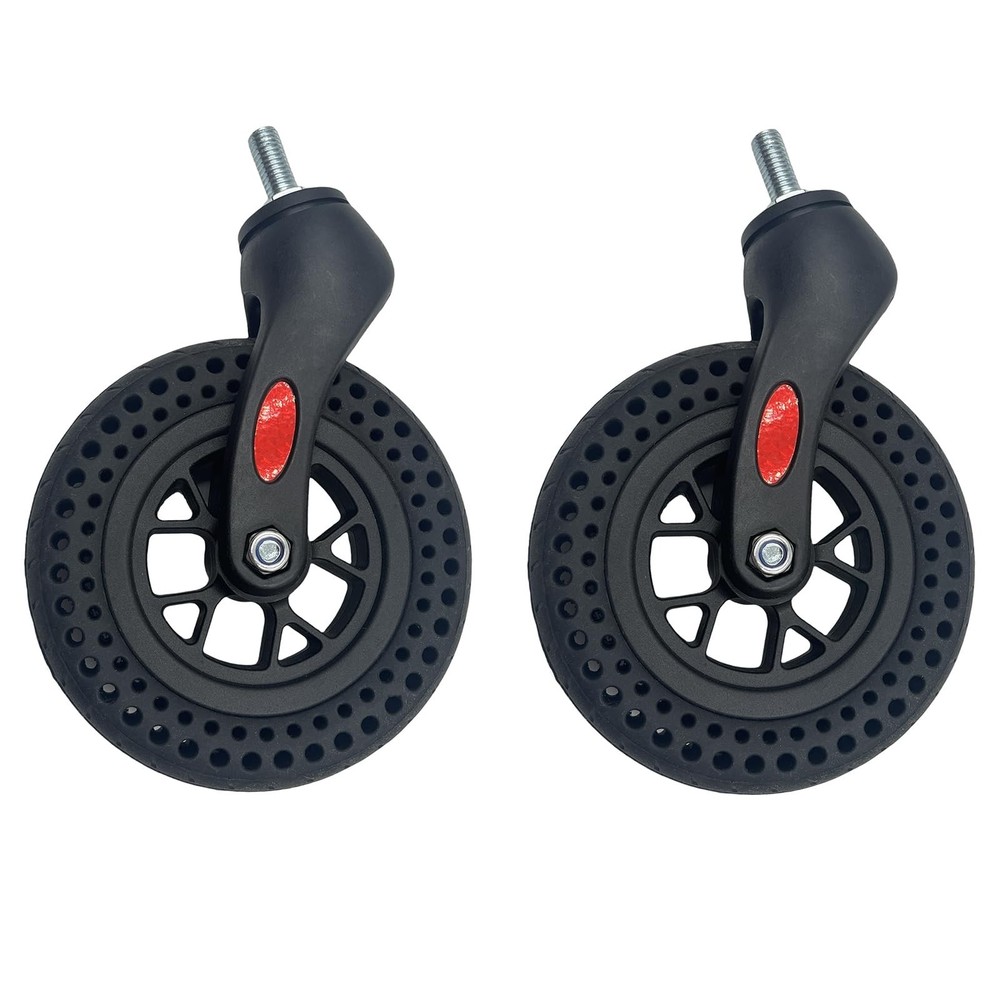 2 Pack 6 Inch Thickened Wheelchair Front Wheels Replacement with Front Fork D...
