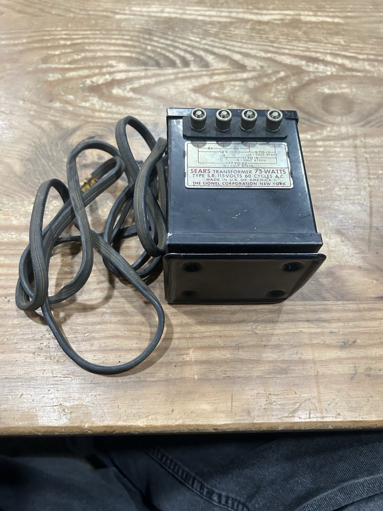Lionel Type S. R. Sears Transformer 75 Watts