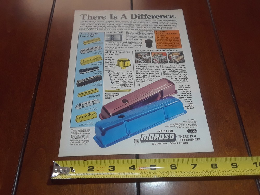 MOROSO VALVE COVER ORIGINAL 1987 AD