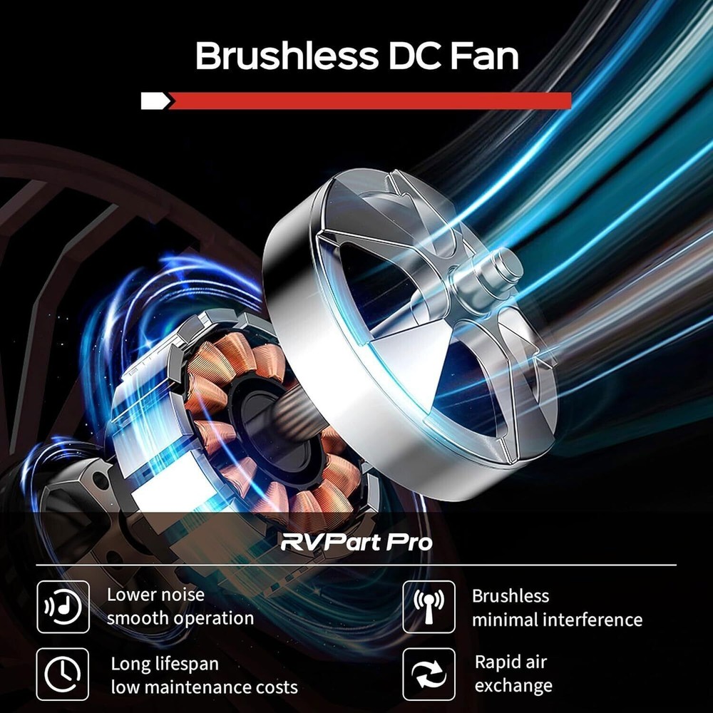 6L RV Tankless Water Heater Propane Gas 15x15" Black Door 42000BTU Camper