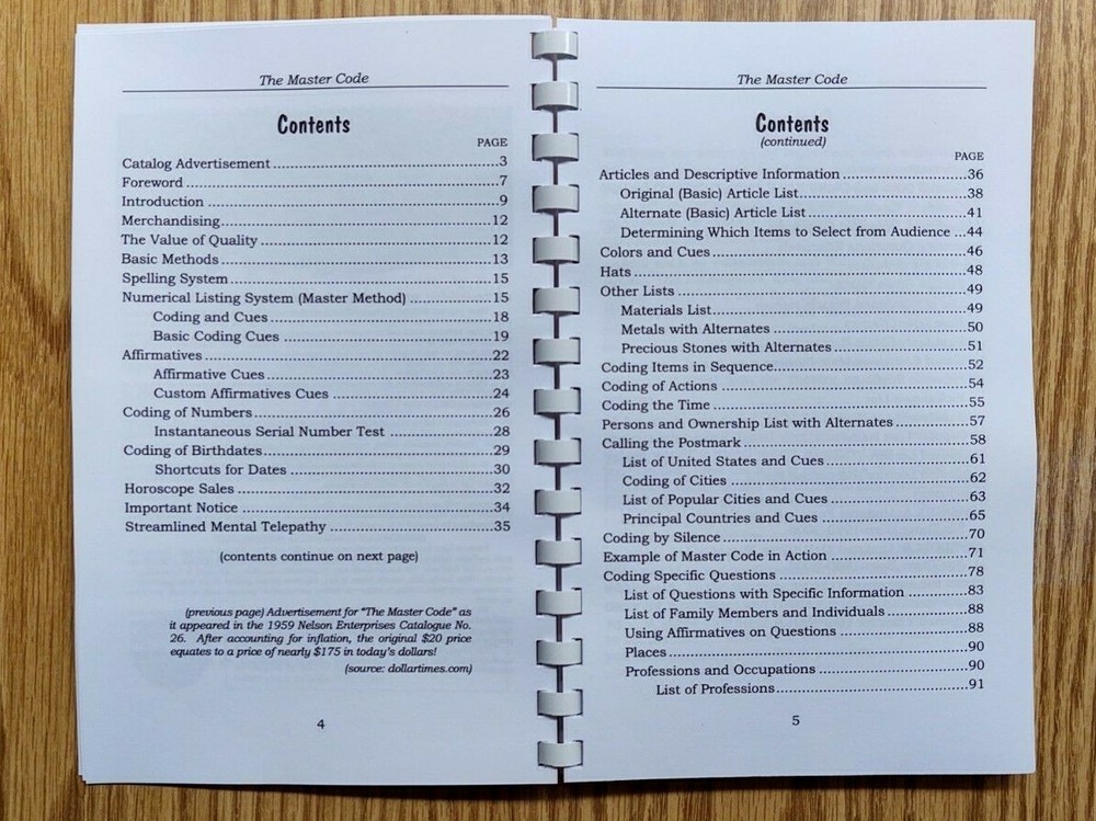 The Master Code by Robert A. Nelson (2-person psychic act)