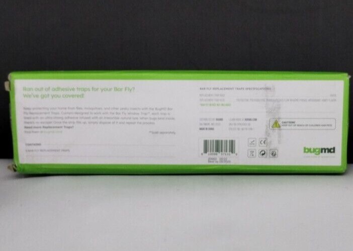 BugMD Bar Fly Replacement Window Traps(6Pk)..Ultra Sticky..New in Pkg (Exp 5/25)