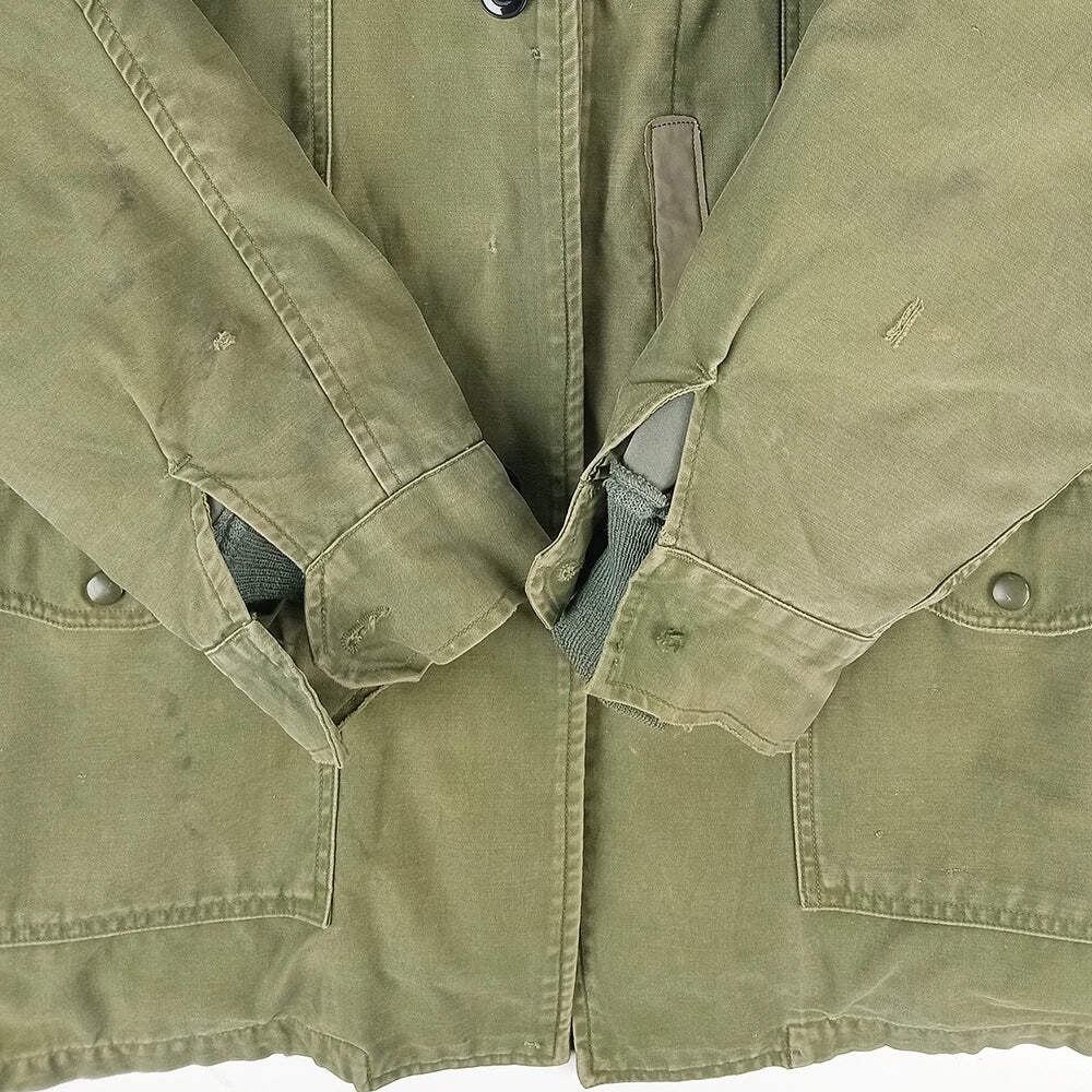 USAF OG 107 Wind Resistant Sateen Jacket 1965 with Liner - Large Long