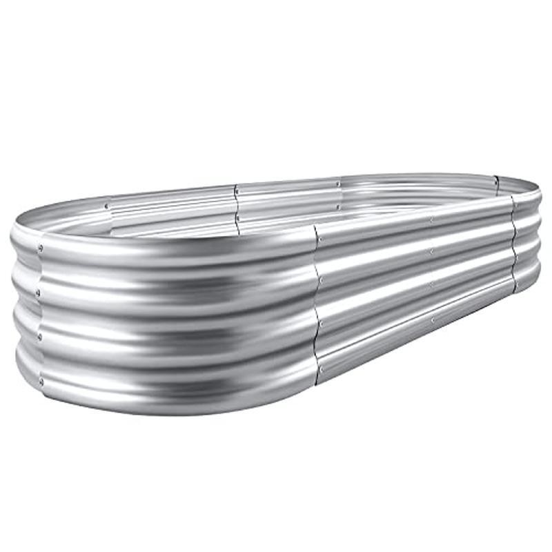 6x3ft Galvanized Raised Garden Bed Easy Assembly Rust Resistant Open Base New