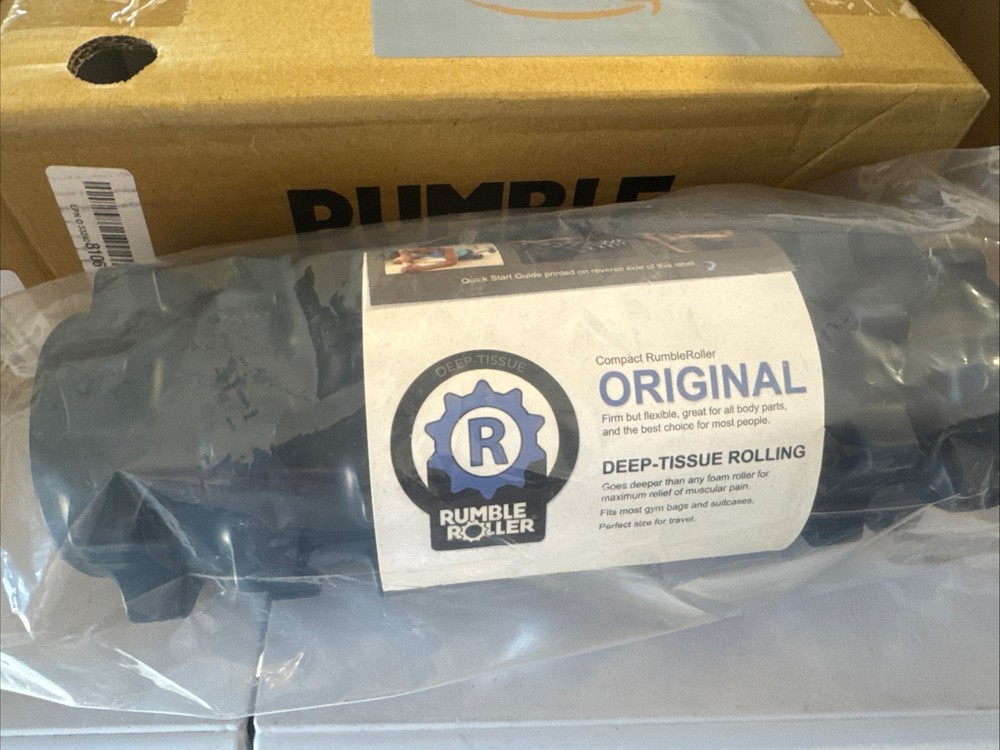 Rumble Roller Original 12.5" Compact Textured Foam Roller Massage and Exercise