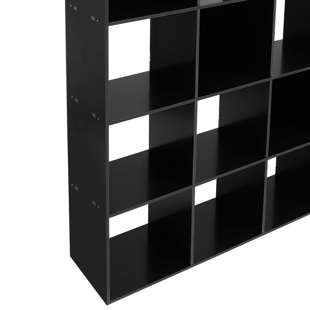 Ladder Cube Storage Bookcase, L-Shaped Corner Shelf, 15-Cube Organizer for Home