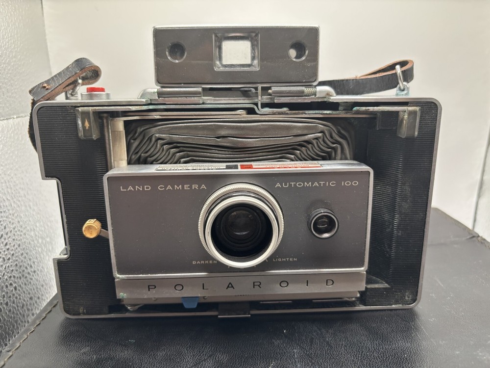 Polaroid Automatic 100 Land Camera With Case And Manual - Untested