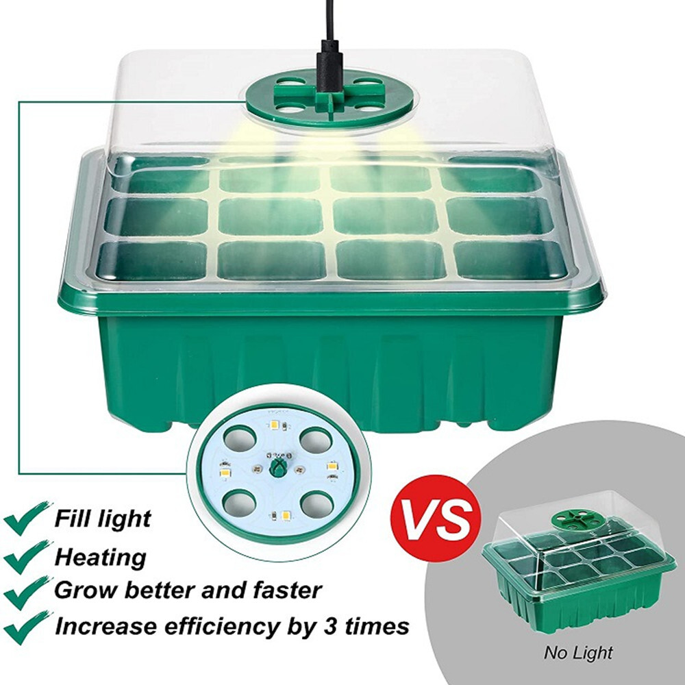 5Pack Seed Starter Trays with Grow Light Seed Starter Kit Seed Growing Starting