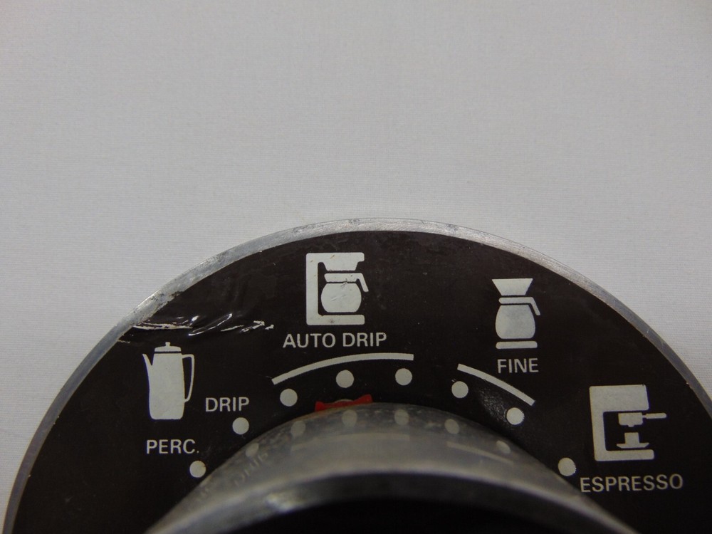 GrindMaster Coffee Grinder Model # 850 A Replacement Part Knob Dial Set + Base