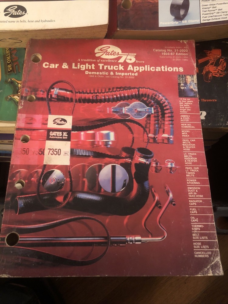 3 Gates Car & Light Truck Applications Catalogs 1987, 1996 & 2000