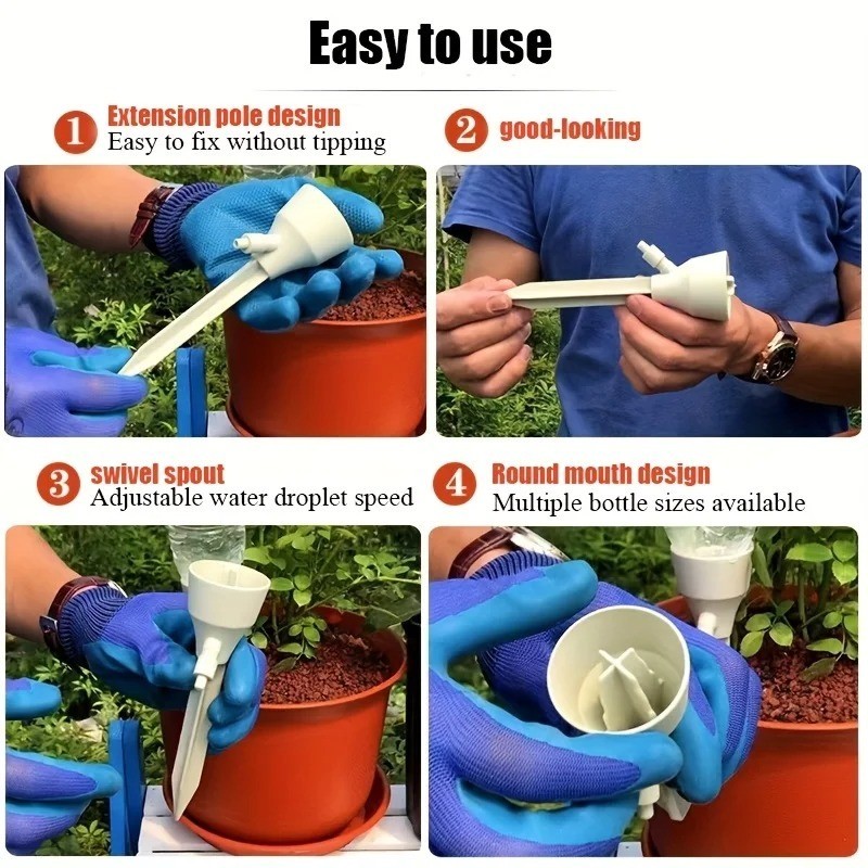 10 Pcs Automatic Self Watering Spikes System Adjustable Plant Waterer Devices