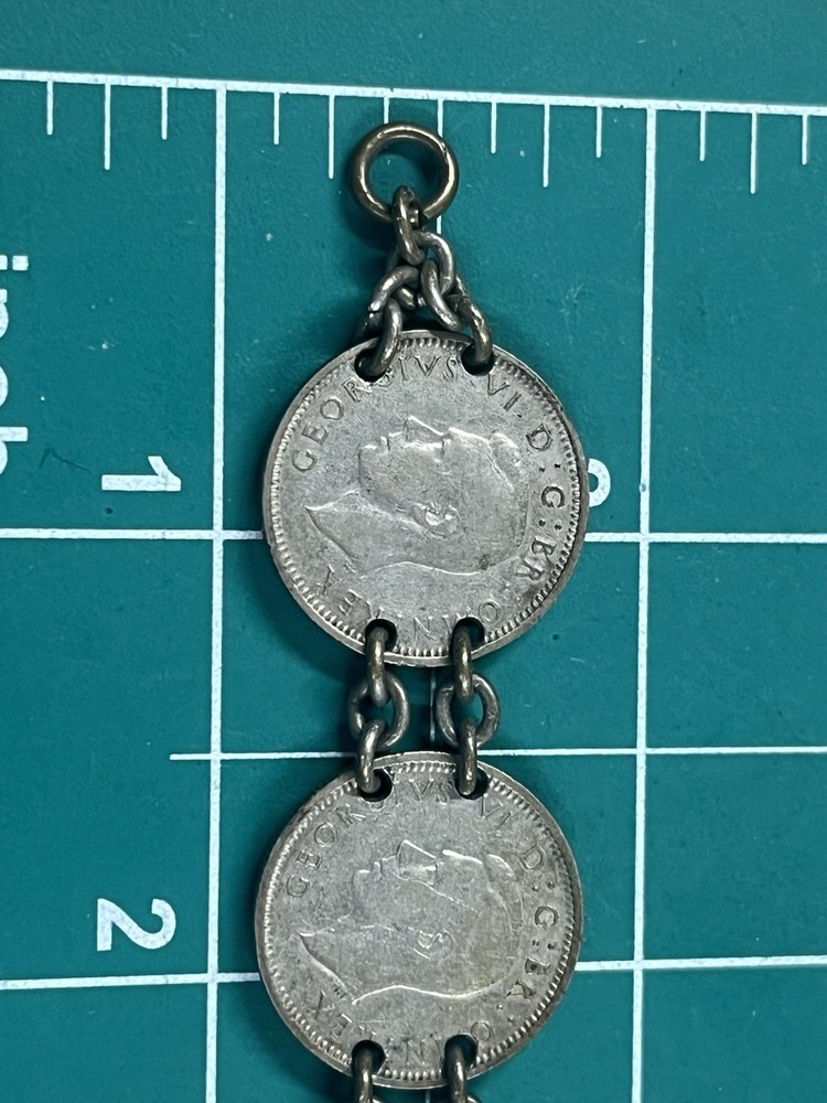 WWII Era British Homefront Coin Bracelet