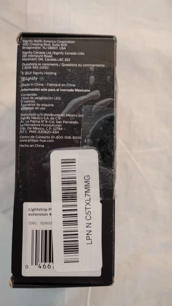Philips Hue Bluetooth Smart Lightstrip Plus 1m/3ft Extension (No Plug)