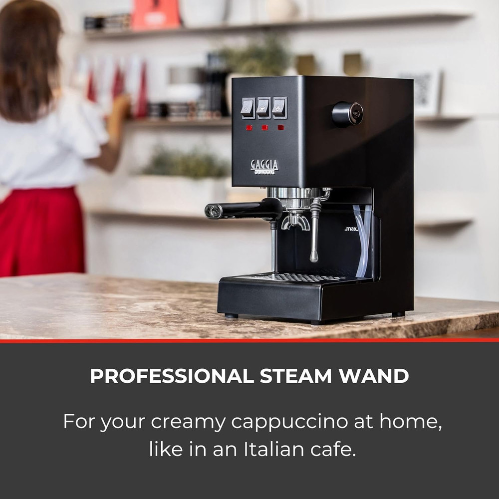 Classic Evo Pro Espresso Machine - Thunder Black, Sleek & Compact Design