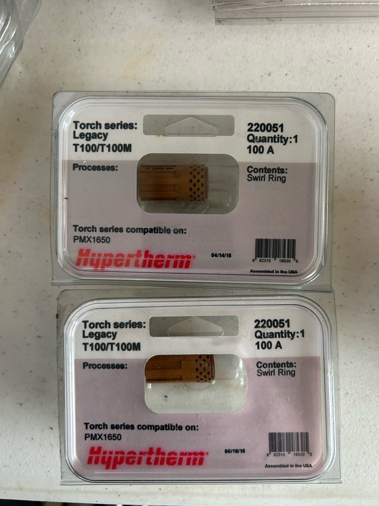 Hypertherm T100 Consumables Nozzles Electrode Swirl Cap Shield for Plasma Cutter