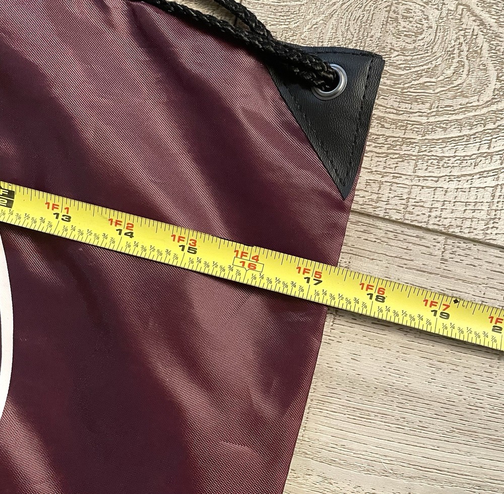 Dr Pepper Drawstring Backpack Maroon Cinch Bag