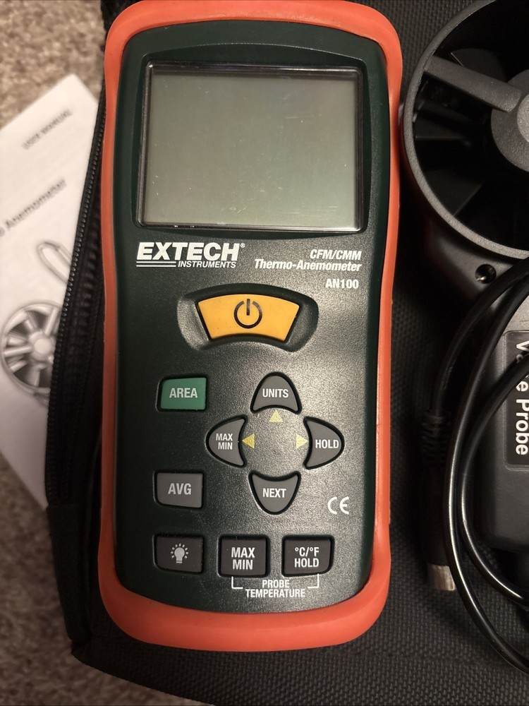 EXTECH Instruments Thermo-Anemometer With Vane Probe Model AN100