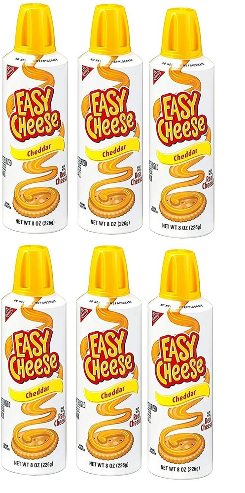 Kraft Easy Cheese Cheddar 8oz [6-Cans]