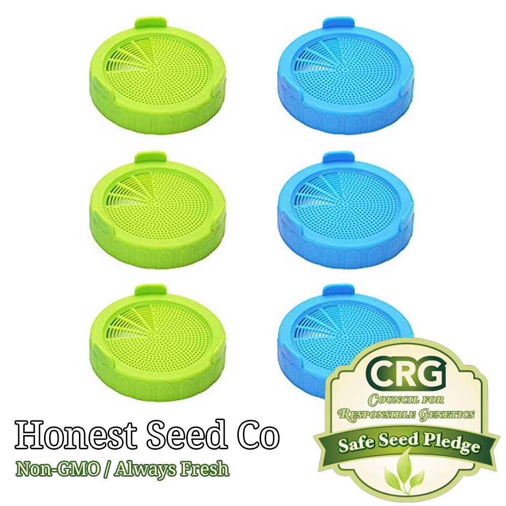 Sprouting Jar Lids | Make Microgreen Sprouts at Home - 2 Pack