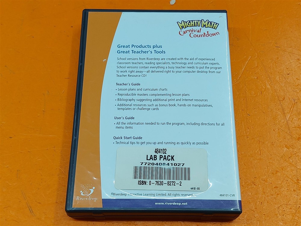 ⭐️⭐️⭐️⭐️⭐️ Mighty Math Carnival Countdown Grades K-8 Teacher + Student Disk Set