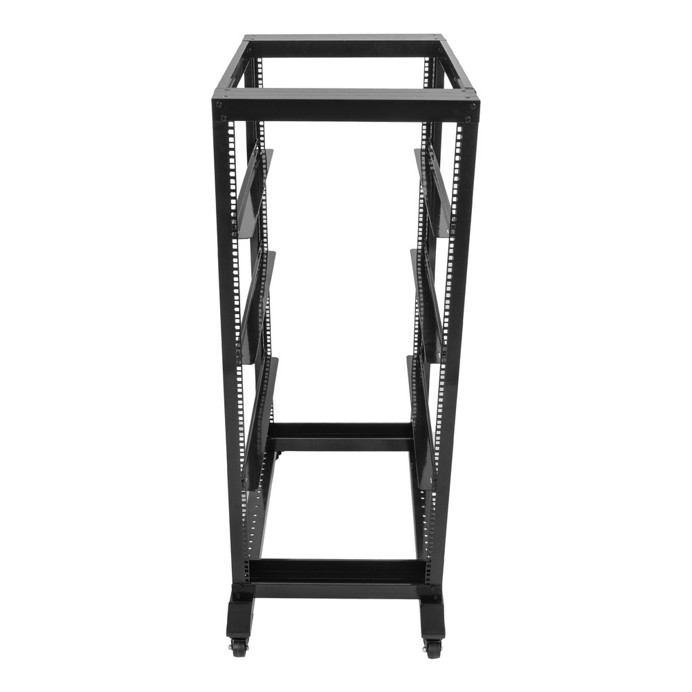 27U 4 Post Open Frame Server Rack Network 22" Adjustable Depth W/ Casters