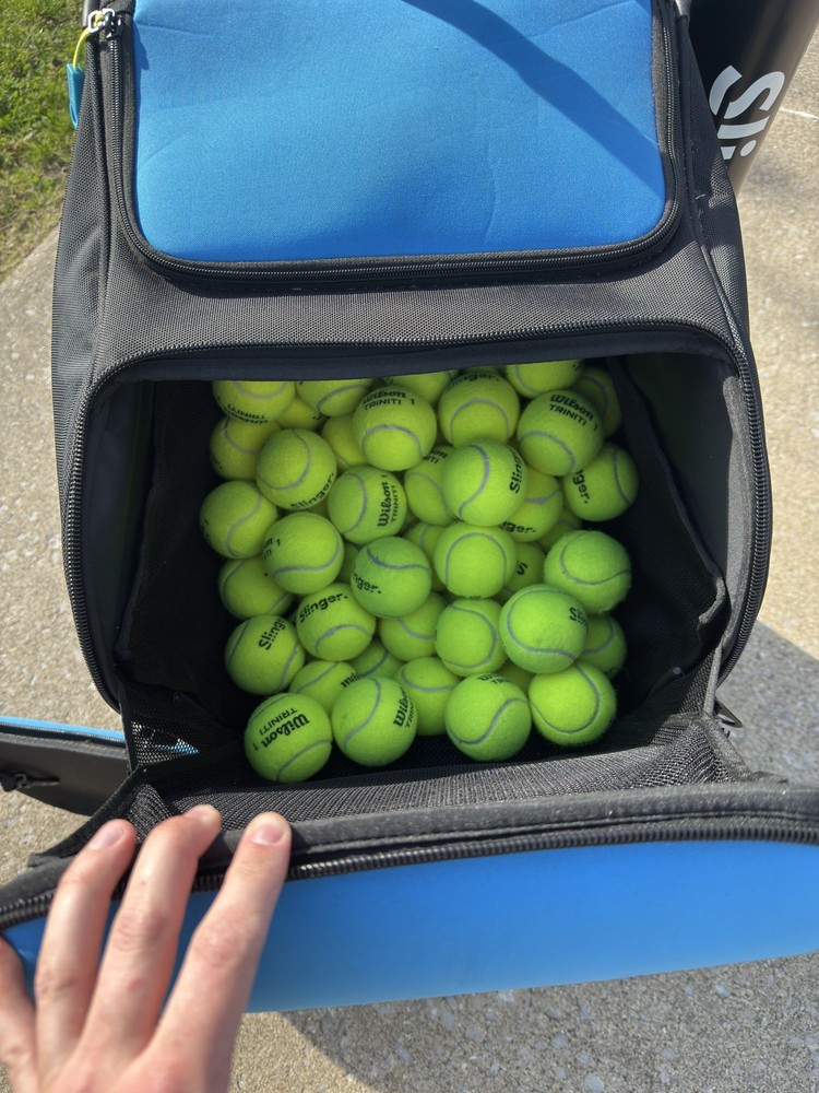 Slinger Tennis Ball Machine Launcher Complete Set - LIGHTLY Used