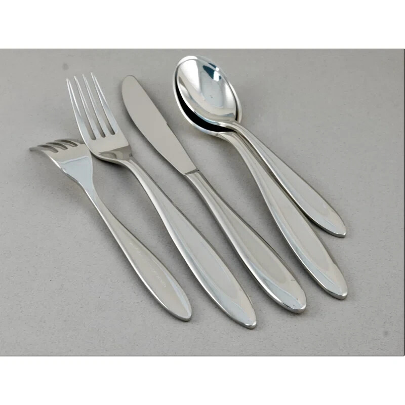 Ginkgo/Helmick Fontur Satin 5 Piece Dinner Set.