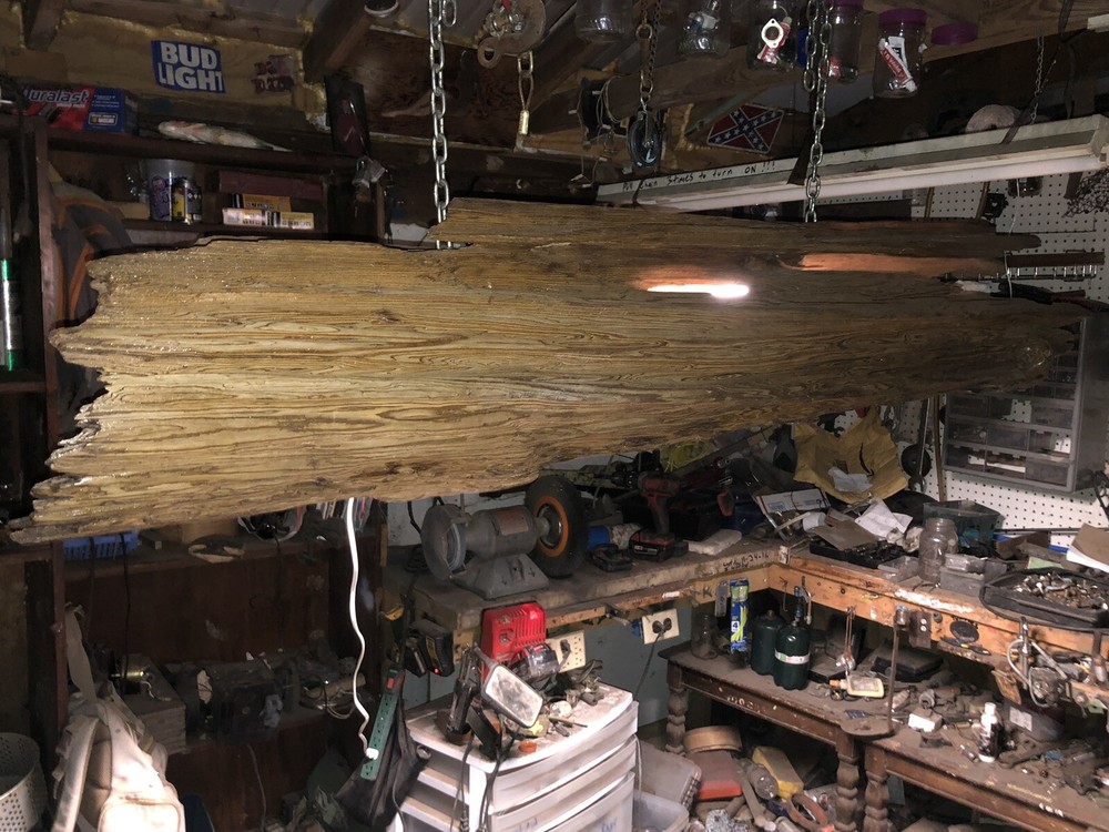 Cypress Log Hollow With Light For Pool Table Or Dinner Table Etc.