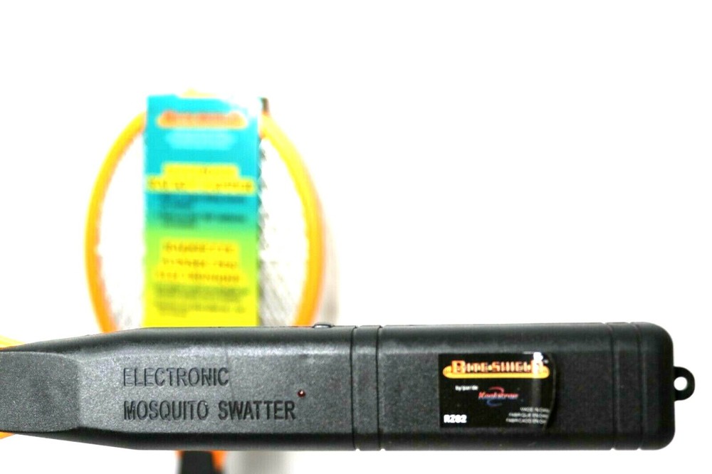 2 Pack - Bite Shield Electronic Bug Zapper Racket Kills Insects Mosquitoes Flies