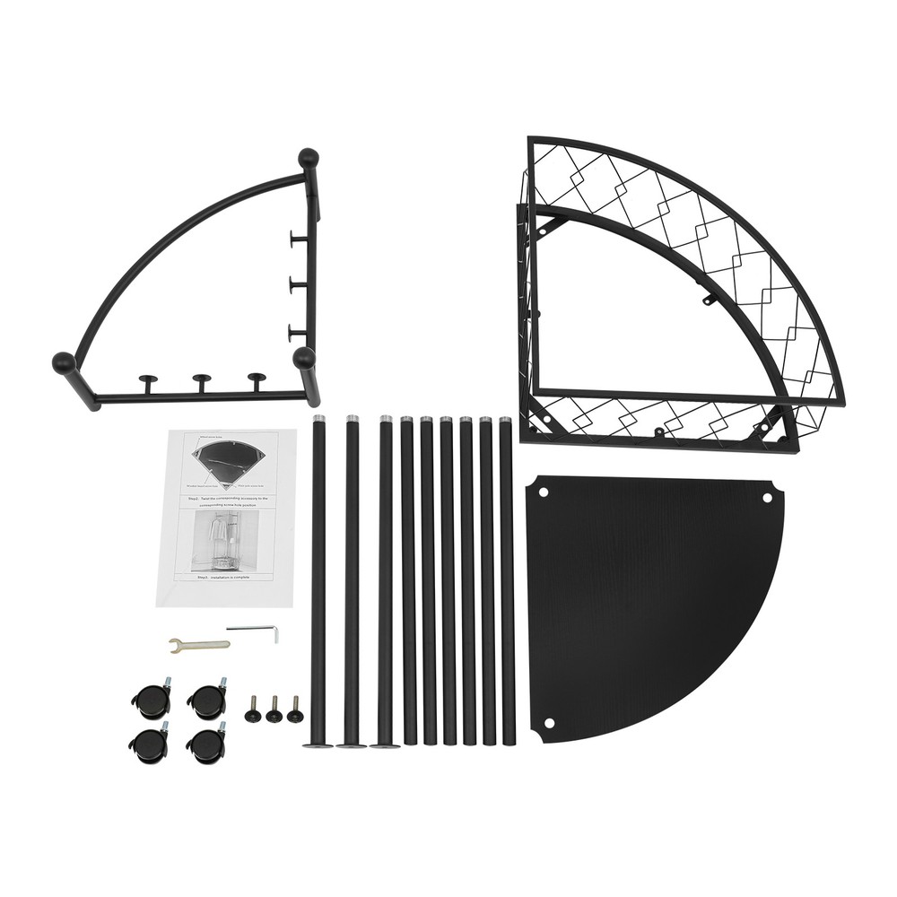 Corner Clothes Rack, Coat Storage Rack, Floor Standing Clothes Rack
