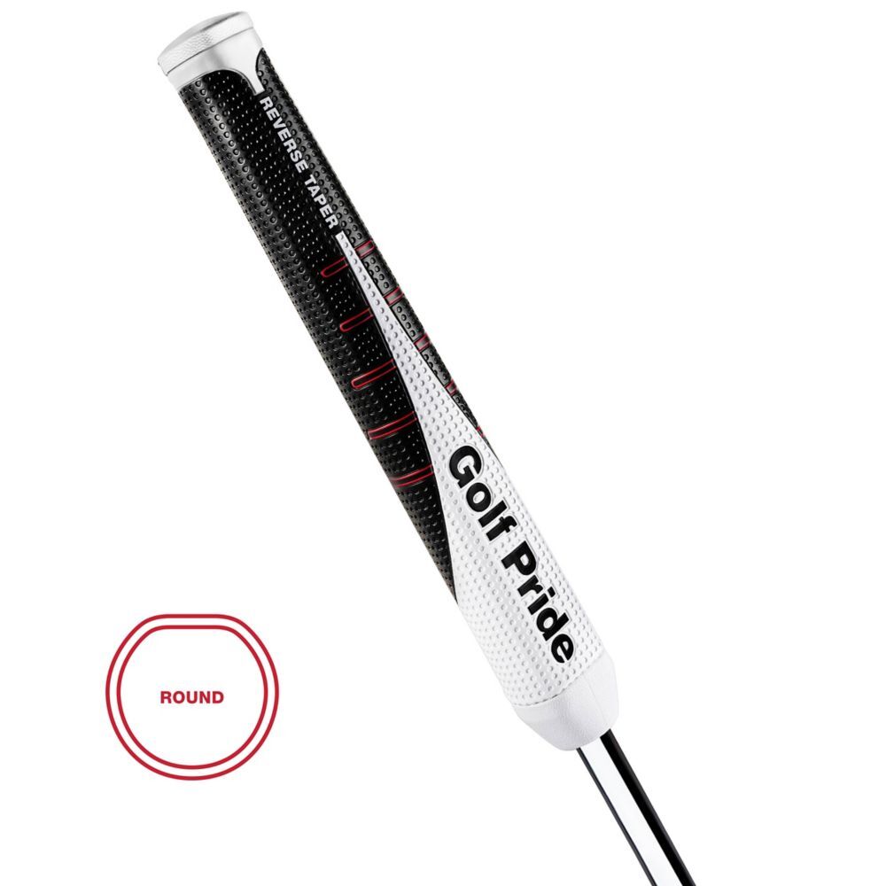 Golf Pride Reverse Taper Round Large - Black/Red/White Putter Grip