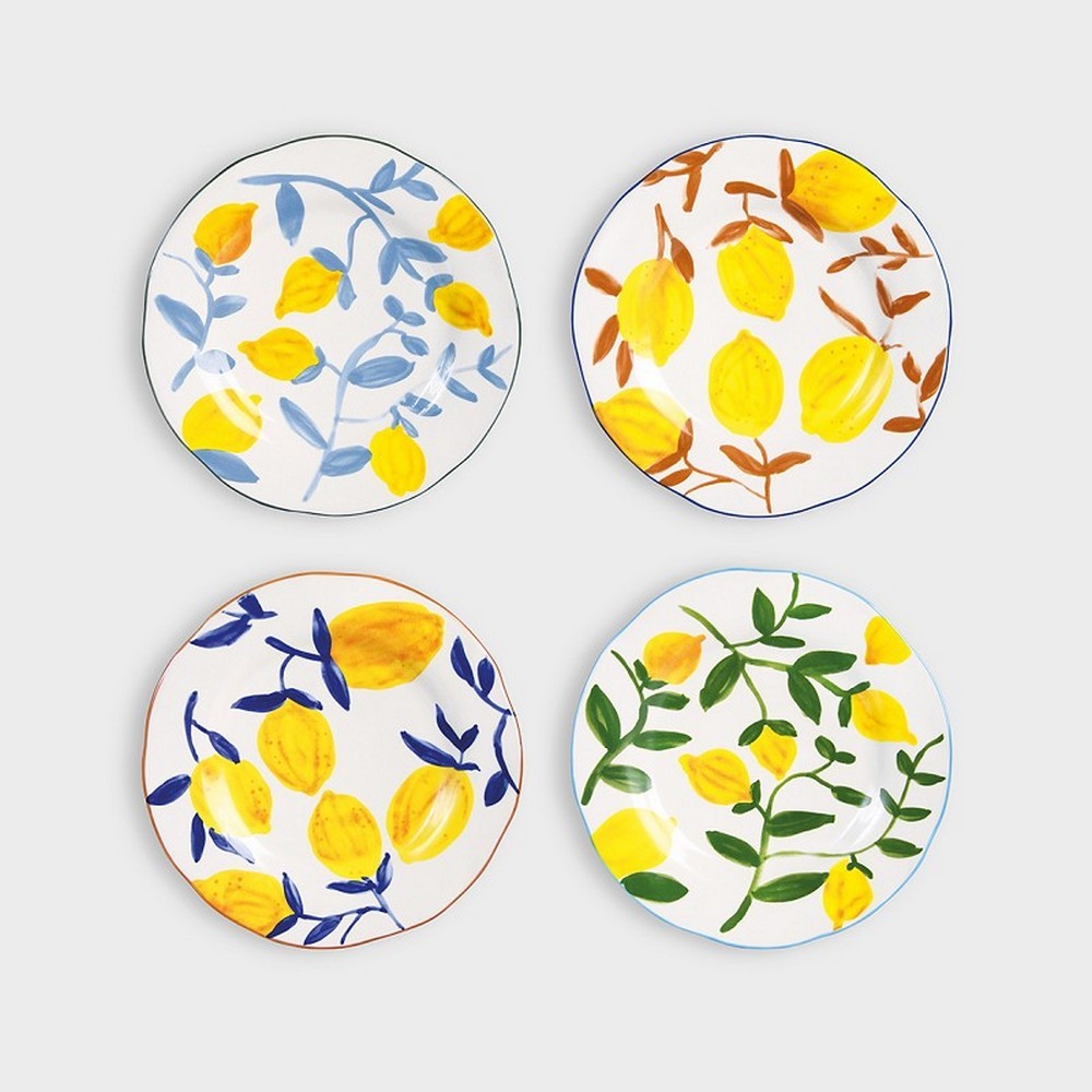 Klever Lemon Twig Plate Set 4pce