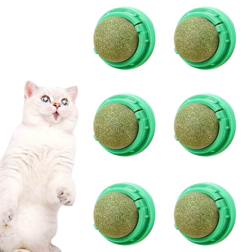 AOODOOM 6 PCS Catnip Balls Green