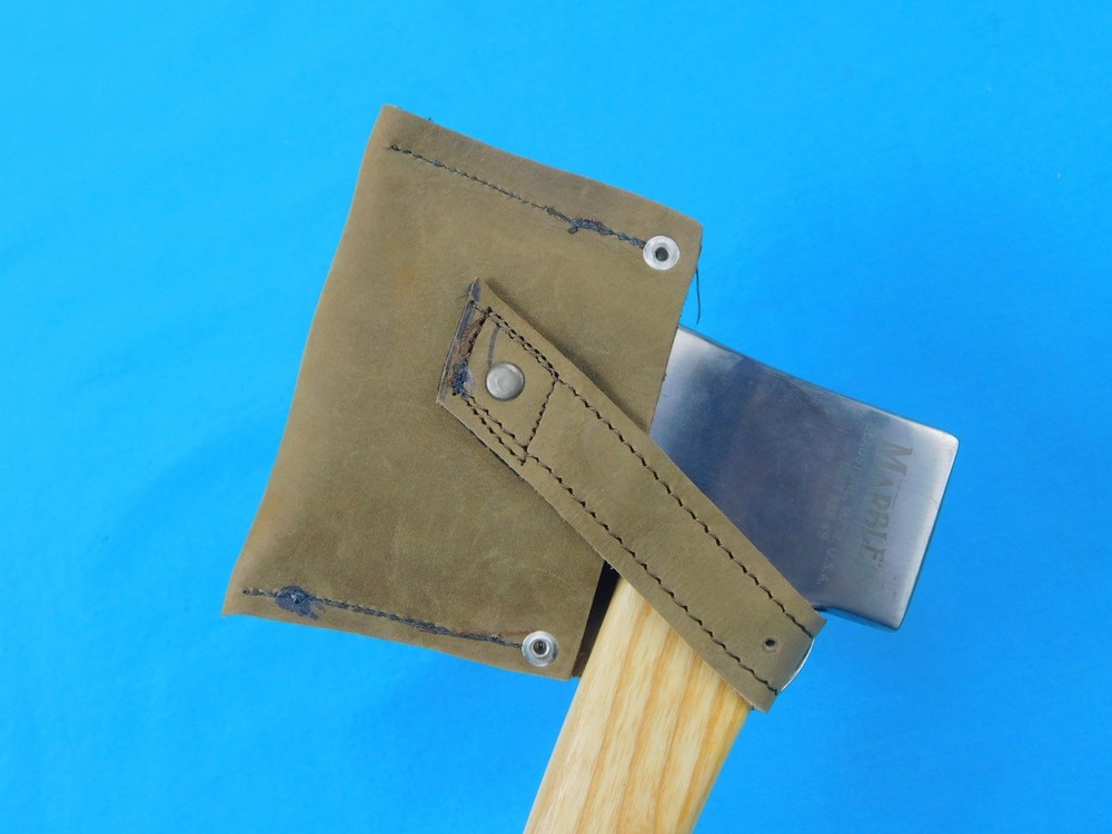 US Marbles Gladstone Belt Axe #9 Hatchet w/ Sheath Box