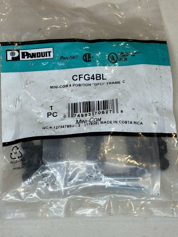 Panduit CFG4BL Mini-Com 4 Position GFCI Frame C NEW