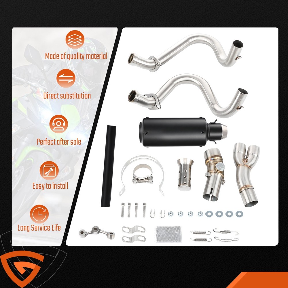 Header Pipe Kit For Kawasaki ER6N ER6F 2012-2016 Muffler Header Pipe Header Pipe