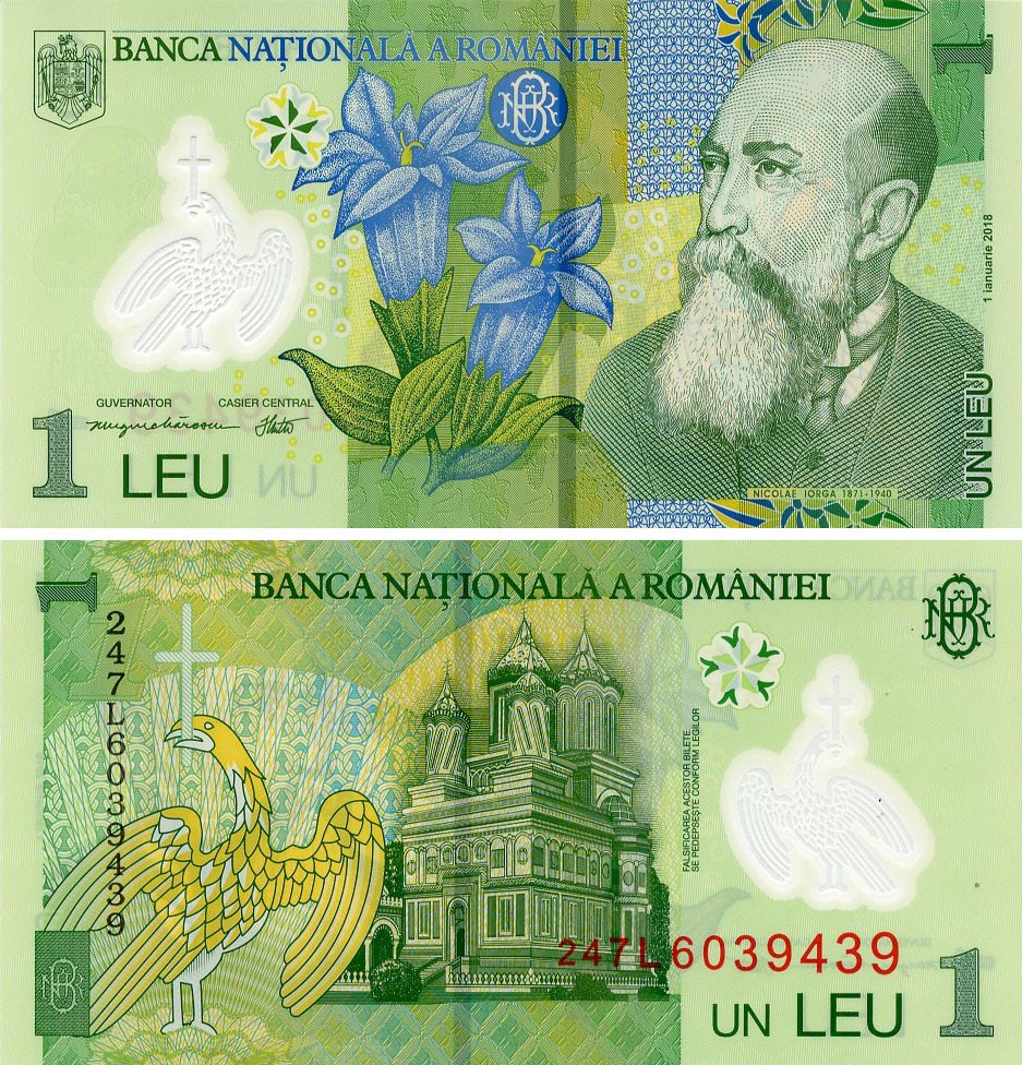 Romania 1 Leu 2024 Polymer UNC (P117)