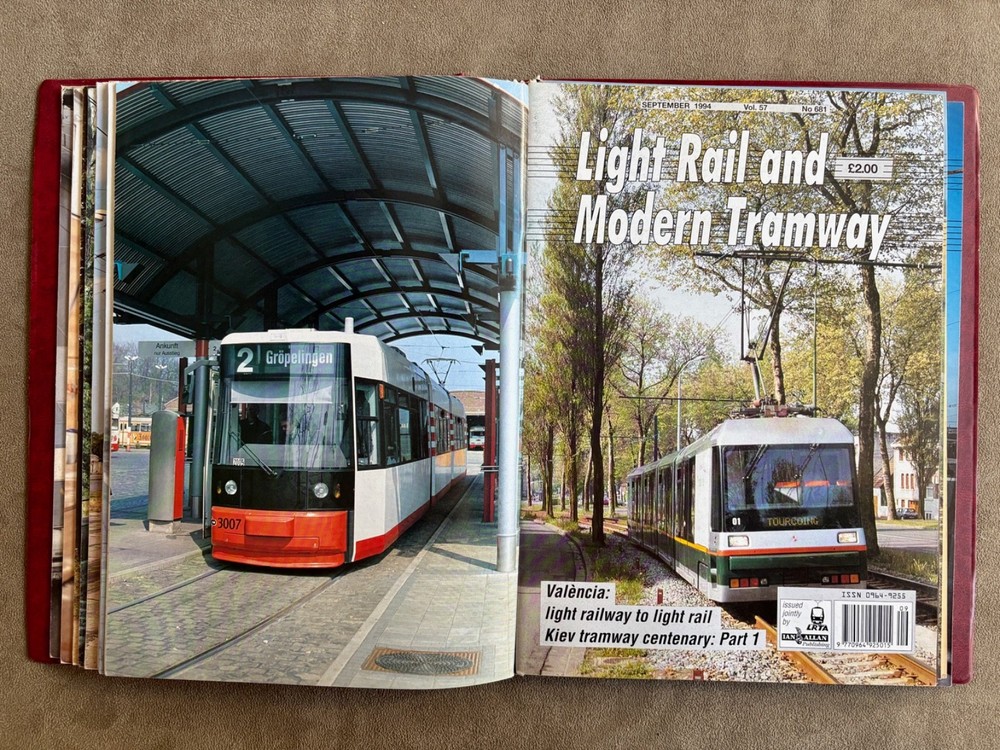 Light Rail And Modern Tramway Magazines 1994 Complete 12 Issues in Binder (A56)
