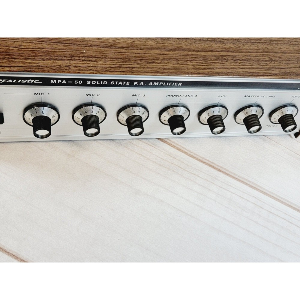 Vintage Realistic MPA-50 Solid State P.A. Amplifier W Manual Tested