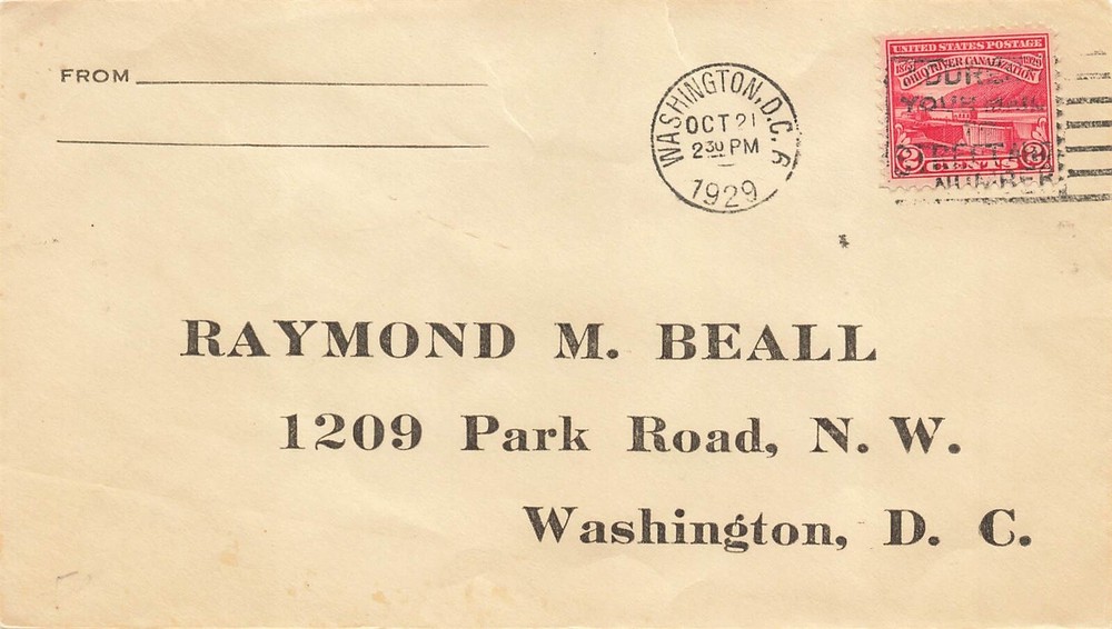 681 2c OHIO RIVER CANALIZATION - Reply Envelope - DC