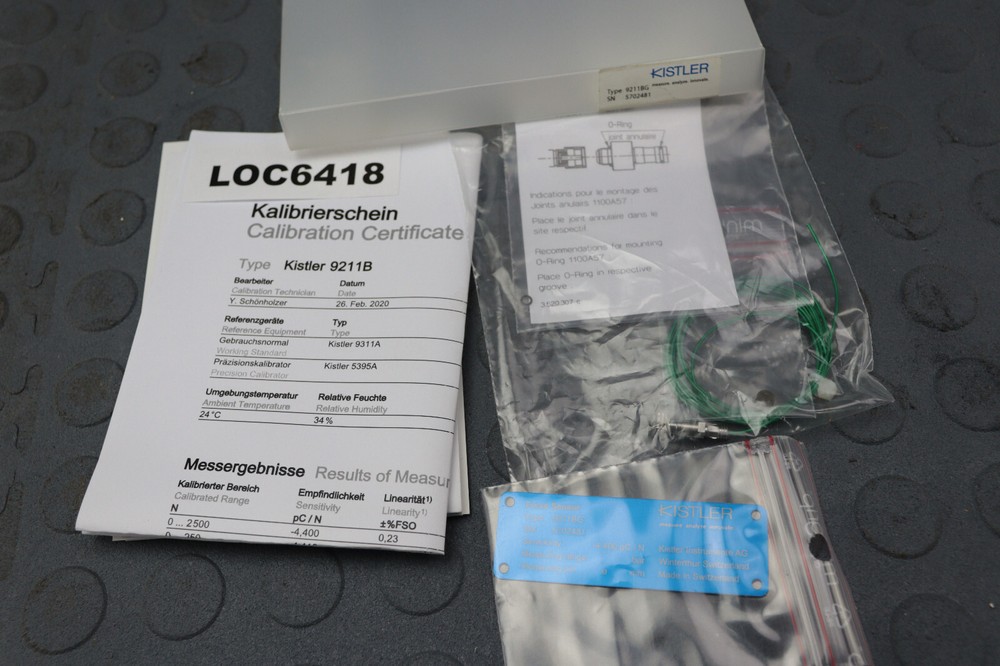 KISTLER TYPE 9211BG CAVITY FORCE SENSOR LOC6418