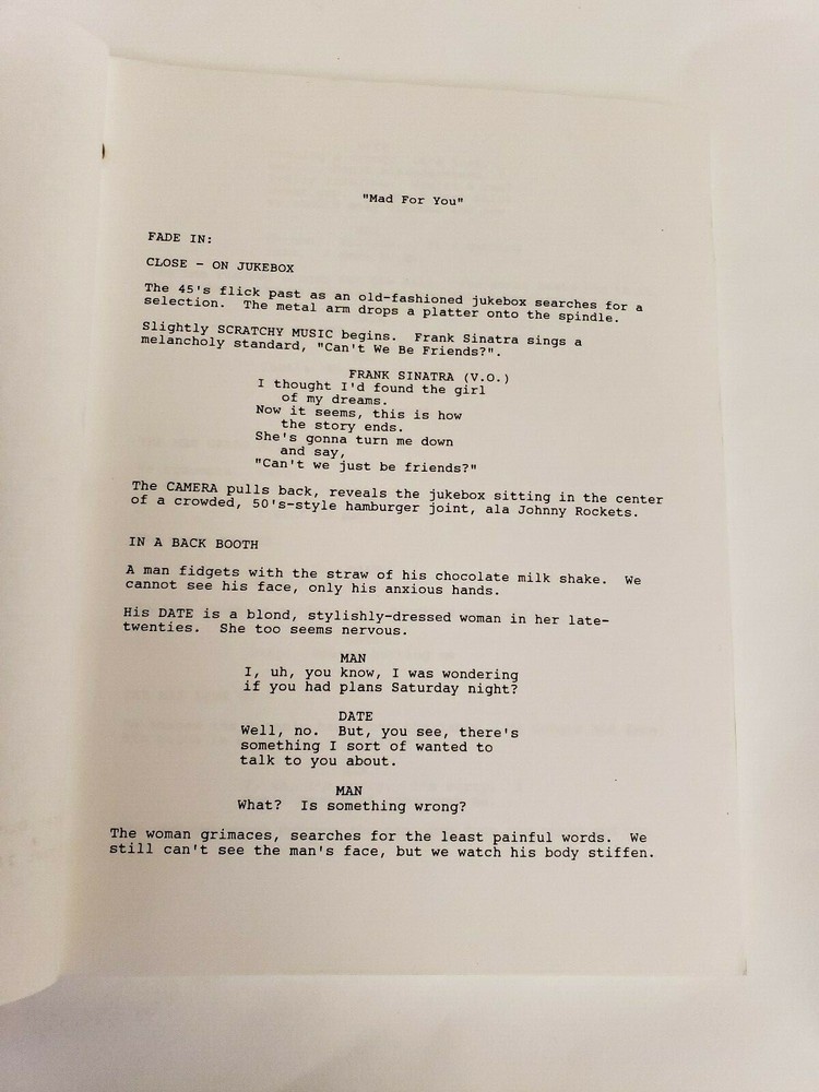 MAD FOR YOU / Paul Koval 1992 Unproduced Movie Script Screenplay, First Draft