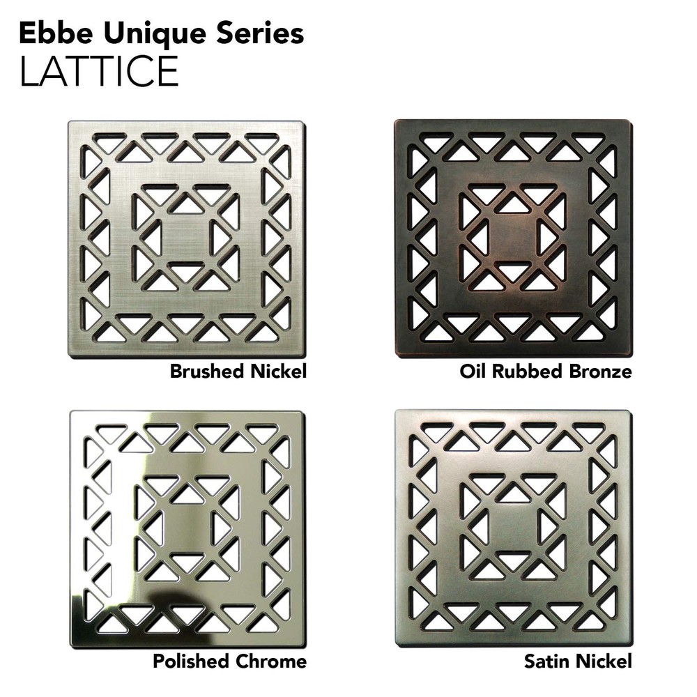Ebbe E4802BN 4" Unique Grate Lattice Brushed