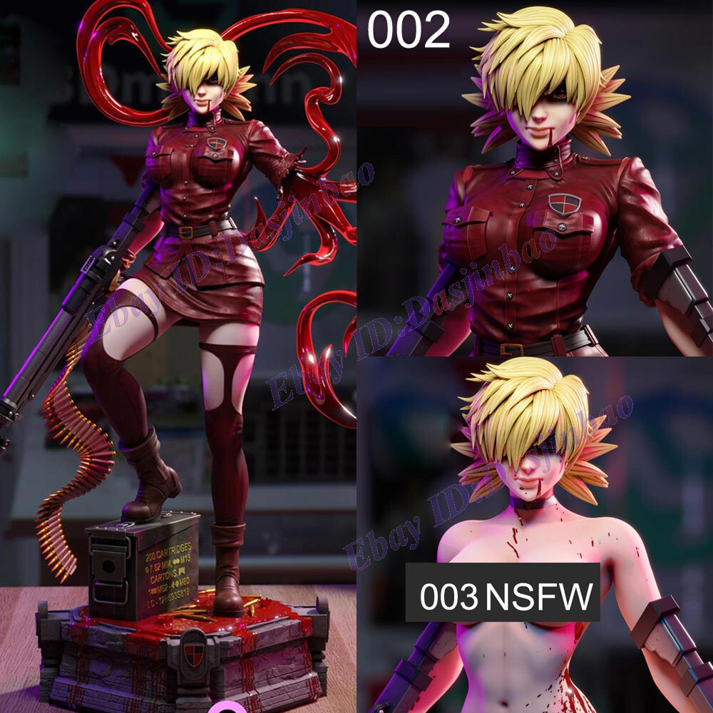 Seras Victoria 3D Print Model Kit Unpainted Unassembled 3 Version NSFW GK