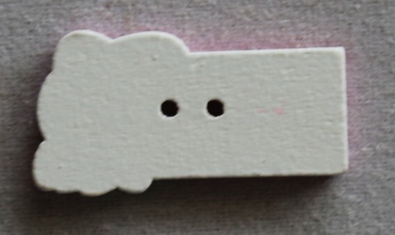 `10 Printed Wooden 30mm x 15mm Buttons