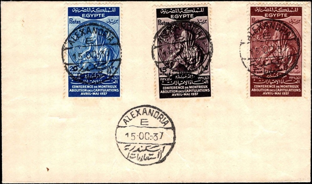 1937 Egypt Montreux Conference Capitulations Complete Set Alexandria Cover