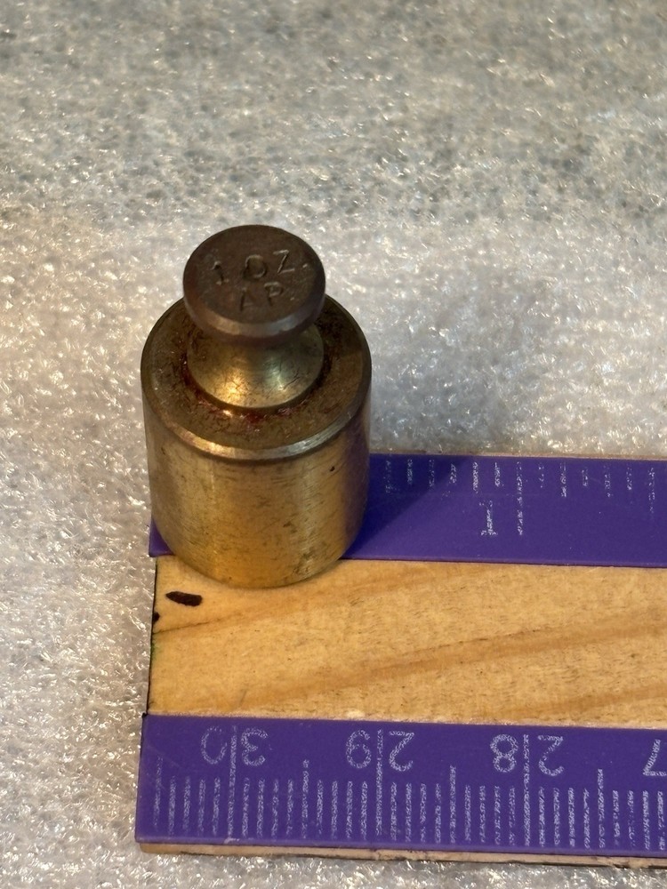 1 oz. AP - Paris Replacement Brass Scale Weight Vintage