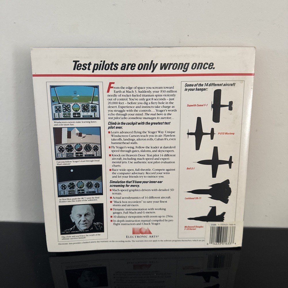 Electronic Arts EA Chuck Yeager's Advanced Flight Trainer IBM PC Tandy 1987