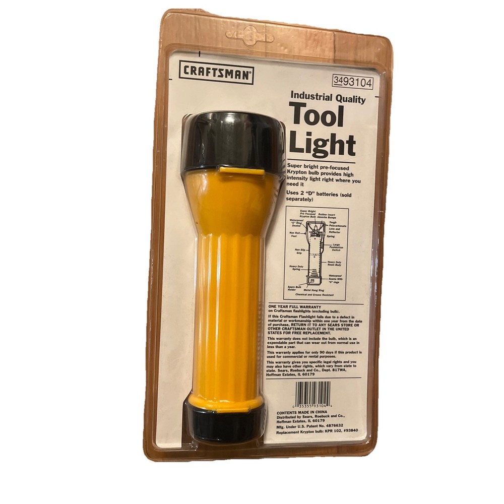 Flashlight Craftsman 34-93104 Extra Heavy Duty Tool – New