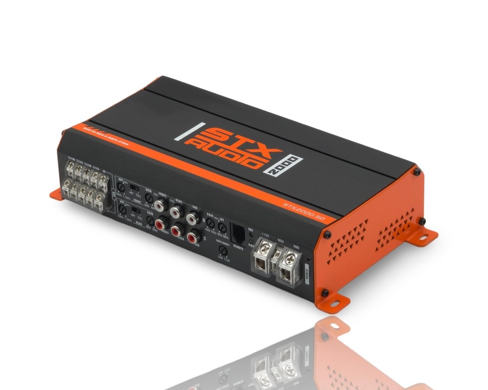 STX Audio STX2000.5D 2000W Car Amplifier + Wiring Kit Bundle